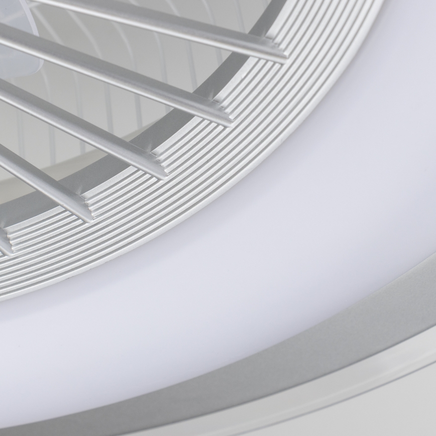 Brilagi - LED Димируема лампа с вентилатор RONDA LED/48W/230V 3000-6000K сребриста + дистанционно управление