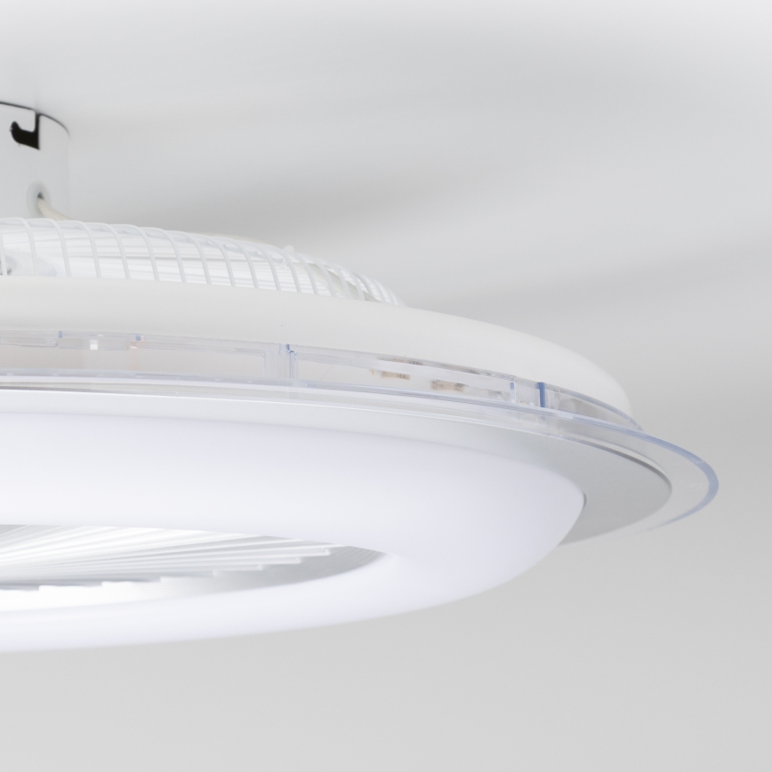 Brilagi - LED Димируема лампа с вентилатор RONDA LED/48W/230V 3000-6000K сребриста + дистанционно управление
