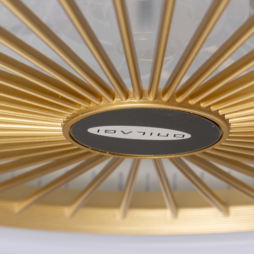 Brilagi - LED Димируема лампа с вентилатор RONDA LED/48W/230V 3000-6000K златист + дистанционно управление