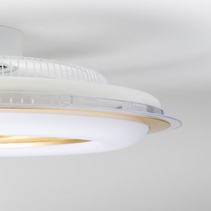 Brilagi - LED Димируема лампа с вентилатор RONDA LED/48W/230V 3000-6000K златист + дистанционно управление