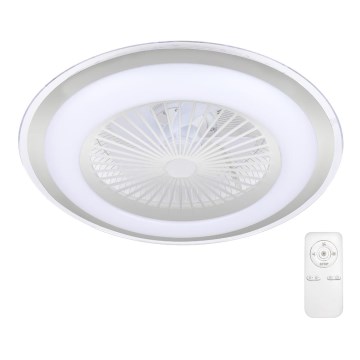 Brilagi - LED Димируема лампа с вентилатор RONDA LED/65W/230V 3000-6500K сребриста + дистанционно