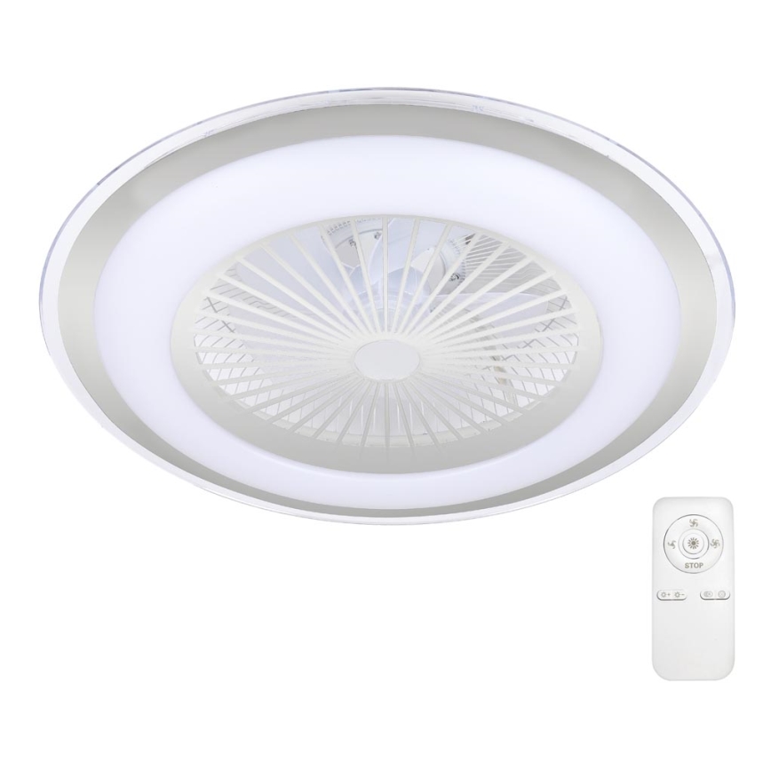Brilagi - LED Димируема лампа с вентилатор RONDA LED/65W/230V 3000-6500K сребриста + дистанционно