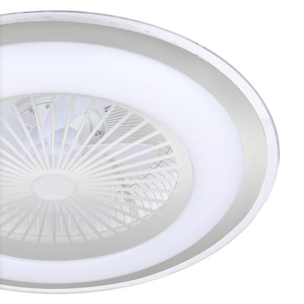 Brilagi - LED Димируема лампа с вентилатор RONDA LED/65W/230V 3000-6500K сребриста + дистанционно