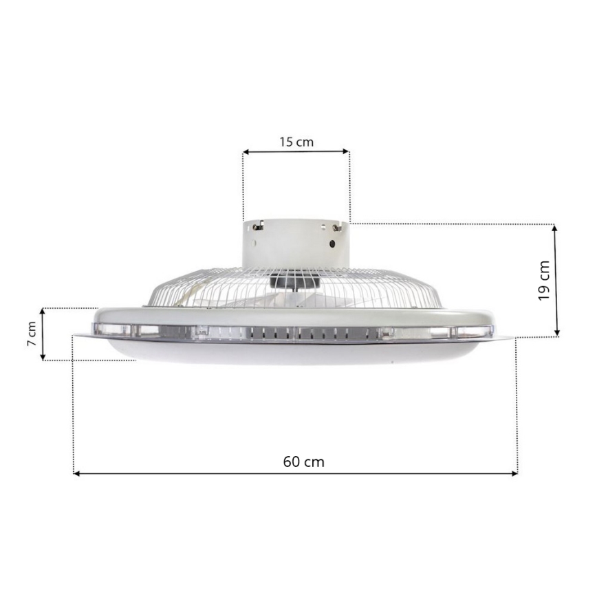 Brilagi - LED Димируема лампа с вентилатор RONDA LED/65W/230V 3000-6500K сребриста + дистанционно