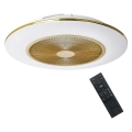 Brilagi - LED Димируема лампа с вентилатор AURA LED/38W/230V 3000-6000K златиста + дистанционно