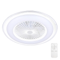 Brilagi - LED Димируема лампа с вентилатор RONDA LED/65W/230V 3000-6500K бяла + дистанционно