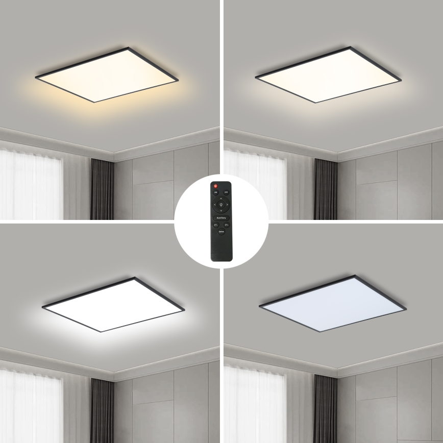 Brilagi - LED Димируем плафон SLIMFRAME LED/36W/230V 45x45 см 3000-6000K черен + дистанционно управление