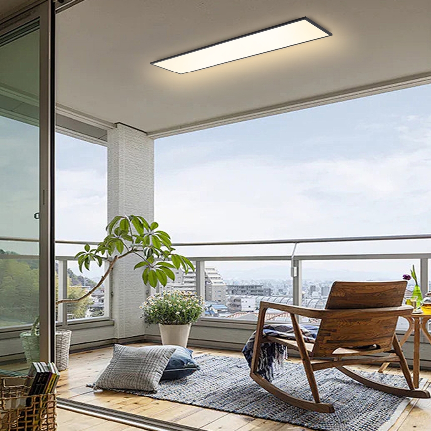 Brilagi - LED Димируем плафон SLIMFRAME LED/58W/230V 120x30 см 3000-6000K черен + дистанционно управление