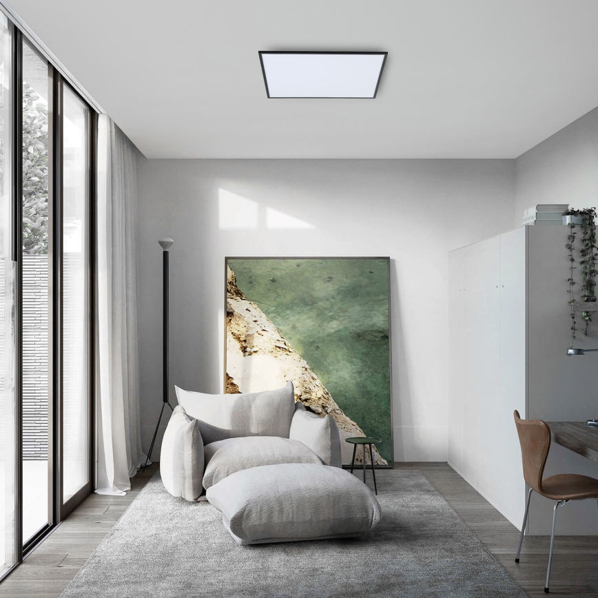 Brilagi - LED Димируем плафон SLIMFRAME LED/58W/230V 60x60 см 3000-6000K черен + дистанционно управление