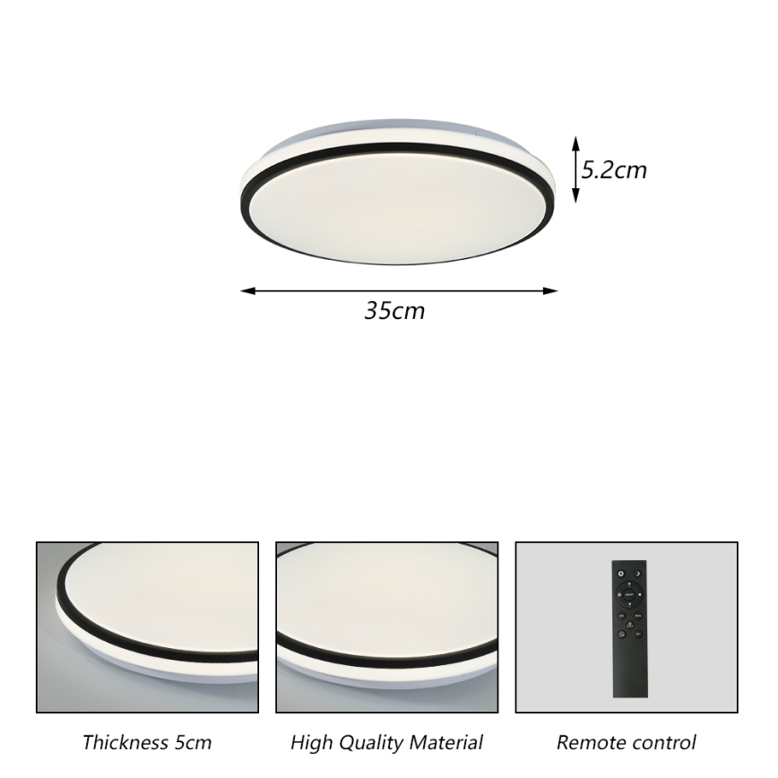 Brilagi - LED Димируем плафон SMART LED/28W/230V 3000-6000K Ø 35 см Wi-Fi Tuya + дистанционно управление