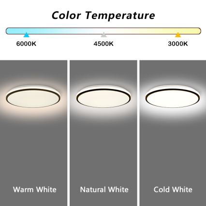Brilagi - LED Димируем плафон SMART LED/36W/230V 3000-6000K Ø 45 см Wi-Fi Tuya + дистанционно управление