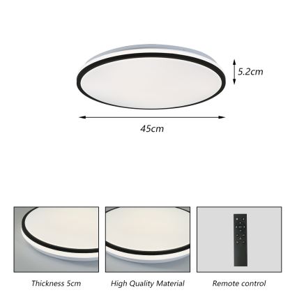 Brilagi - LED Димируем плафон SMART LED/36W/230V 3000-6000K Ø 45 см Wi-Fi Tuya + дистанционно управление