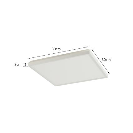 Brilagi - LED Димируема лампа със сензор за движение и здрач ULTRA SLIM LED/18W/230V 30x30 см + дистанционно управление