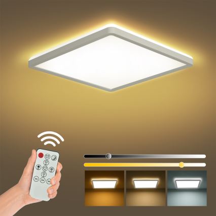 Brilagi - LED Димируем плафон ULTRA SLIM LED/18W/230V 2700-6500K 30x30 см бял + дистанционно управление