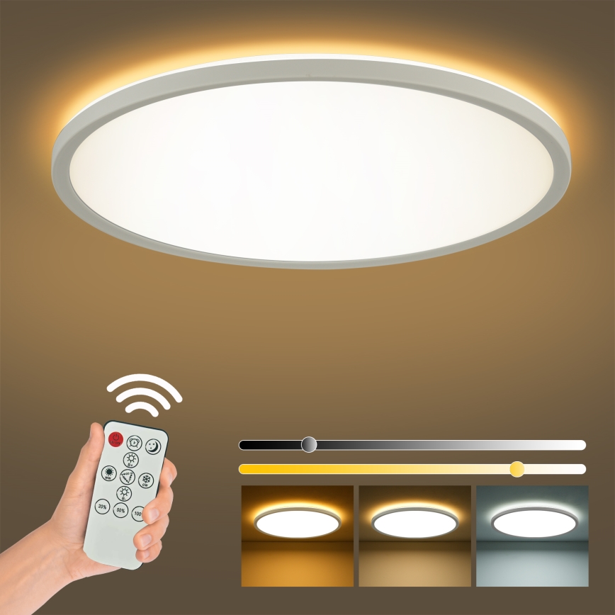 Brilagi - LED Димируем плафон ULTRA SLIM LED/24W/230V 2700-6500K Ø 42 см бял + дистанционно управление