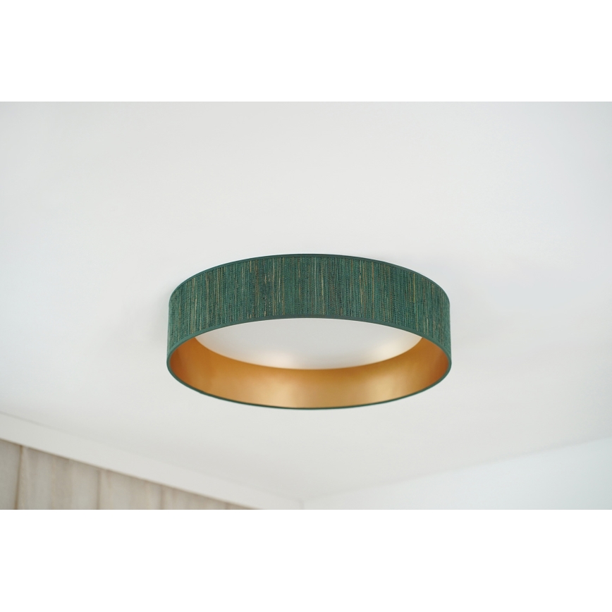 Brilagi - LED Димируем плафон VEGAS SHINE LED/24W/230V 3000/4000/6500K слама зелен/златист + дистанционно управление