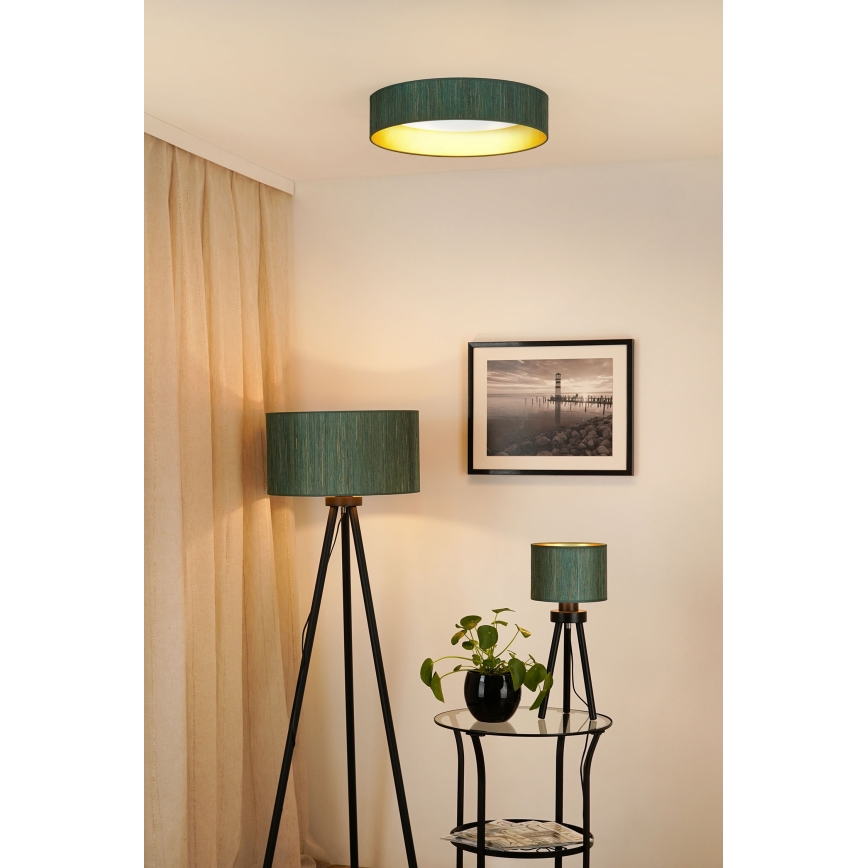 Brilagi - LED Димируем плафон VEGAS SHINE LED/24W/230V 3000/4000/6500K слама зелен/златист + дистанционно управление