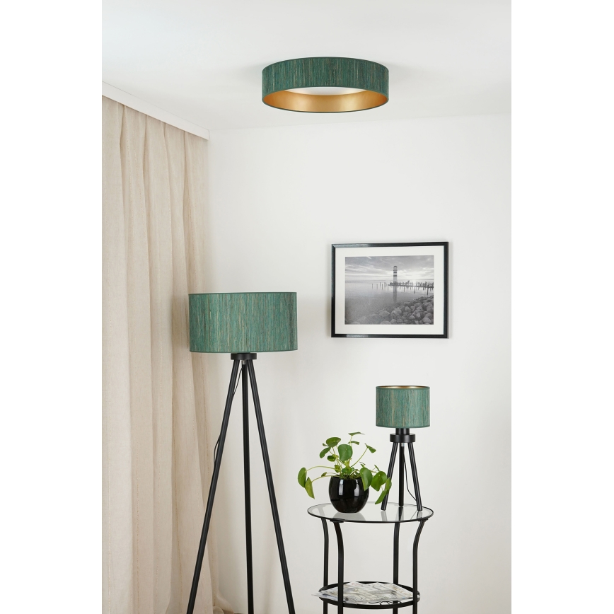 Brilagi - LED Димируем плафон VEGAS SHINE LED/24W/230V 3000/4000/6500K слама зелен/златист + дистанционно управление