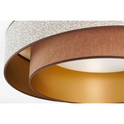 Brilagi - LED Димируем плафон VEGAS SHINE LED/24W/230V Ø 60 см 3000/4000/6500K кафяв + дистанционно управление