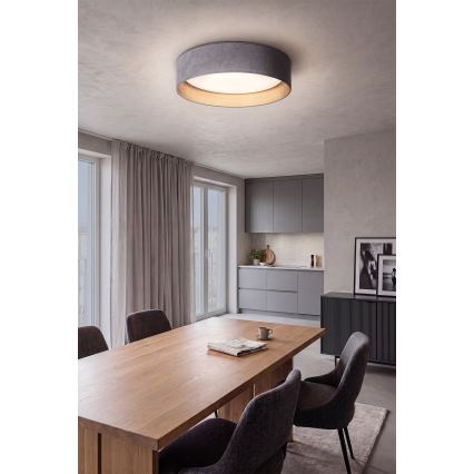 Brilagi - Димируемо LED таванно осветително тяло VELVET SMARTIX LED/24W/230V 3000-6000K Ø 45 см сиво/златисто Wi-Fi Tuya Beacon + дистанционно управление
