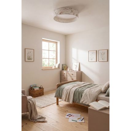 Brilagi - LED димируемо таванно осветително тяло VELVET SMARTIX LED/36W/230V 3000-6000K Ø 55 cm бял/цветя Wi-Fi Tuya Beacon + дистанционно управление