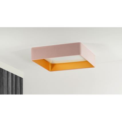 Brilagi - LED Димируем плафон VELVET SQUARE LED/24W/230V 3000/4000/6500K + дистанционно управление розов