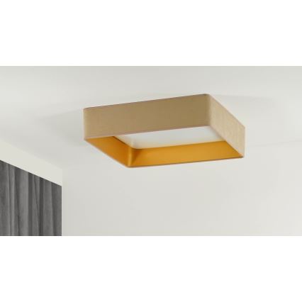 Brilagi - LED Димируем плафон VELVET SQUARE SMART LED/36W/230V 2700-6500K Wi-Fi Tuya + дистанционно управление бежов