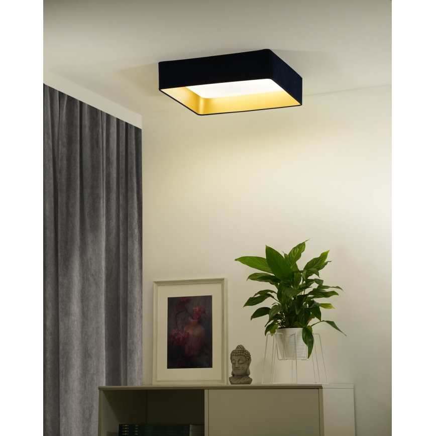 Brilagi - LED Димируем плафон VELVET SQUARE SMART LED/36W/230V 2700-6500K Wi-Fi Tuya + дистанционно управление тъмносин