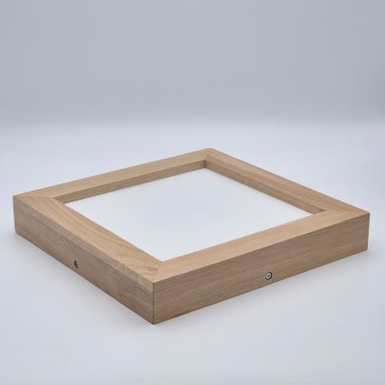 Brilagi - LED Димируем плафон за баня WOODY FRAME LED/24W/230V дъб 30x30 см 3000-6000K IP44 + дистанционно управление
