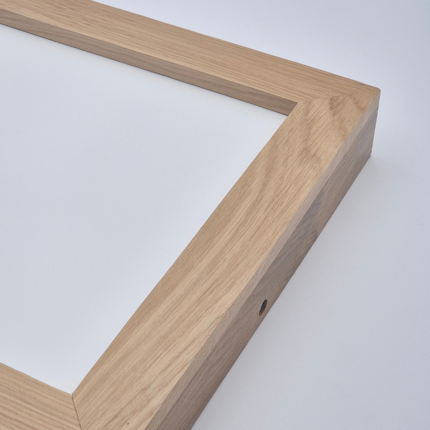 Brilagi - LED Димируем плафон за баня WOODY FRAME LED/24W/230V дъб 30x30 см 3000-6000K IP44 + дистанционно управление