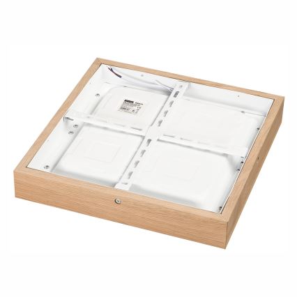 Brilagi - LED Димируем плафон за баня WOODY FRAME LED/24W/230V дъб 30x30 см 3000-6000K IP44 + дистанционно управление