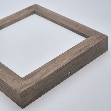 Brilagi - LED Димируем плафон за баня WOODY FRAME LED/24W/230V дъб 30x30 см 3000-6000K IP44 + дистанционно управление
