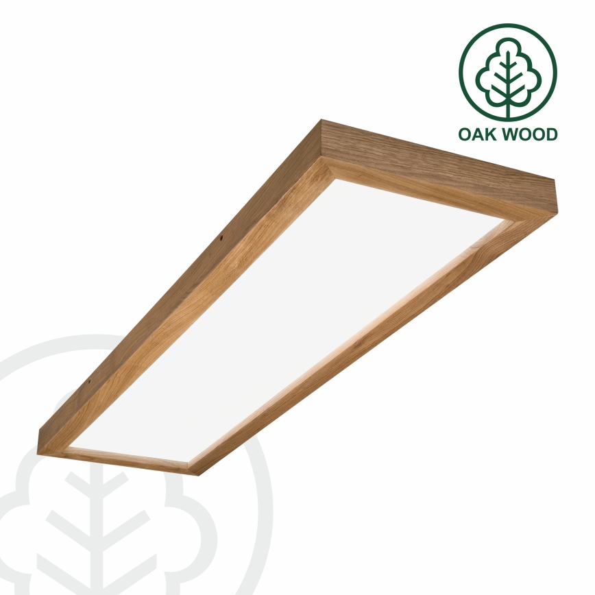 Brilagi - LED Димируем плафон за баня WOODY FRAME LED/50W/230V дъб 120x30 см 3000-6000K IP44 + дистанционно управление