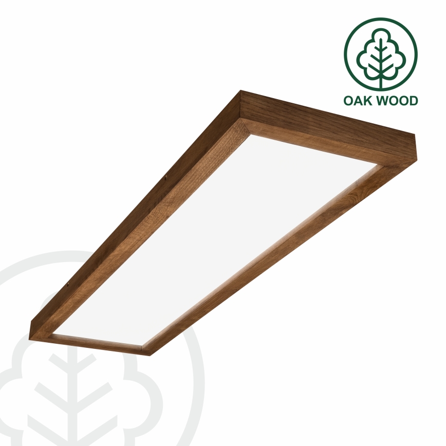 Brilagi - LED Димируем плафон за баня WOODY FRAME LED/50W/230V дъб череша 120x30 см 3000-6000K IP44 + дистанционно управление