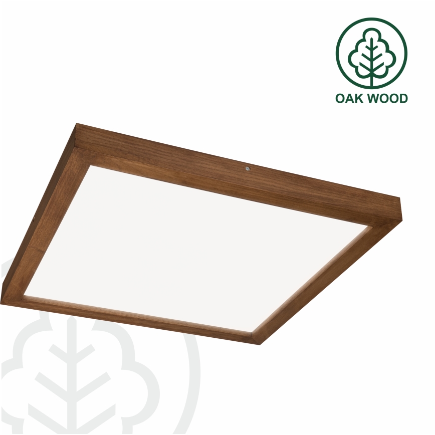 Brilagi - LED Димируем плафон за баня WOODY FRAME LED/50W/230V дъб череша 60x60 см 3000-6000K IP44 + дистанционно управление
