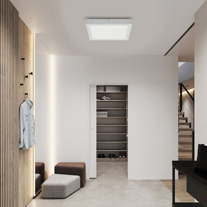 Brilagi - Димируема таванна лампа за баня FRAME SMART LED/24W/230V 30x30 см 3000-6000K IP44 бяла + дистанционно управление
