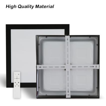 Brilagi - LED Димируем плафон за баня FRAME SMART LED/24W/230V 30x30 см 3000-6000K IP44 черен + дистанционно управление