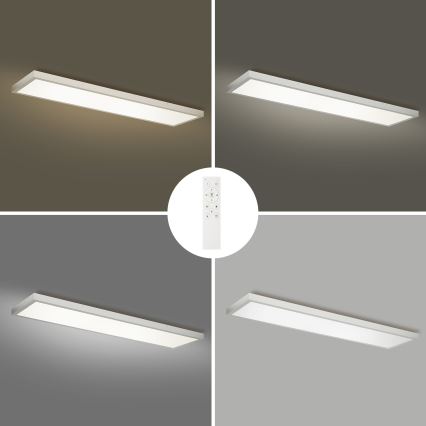 Brilagi - LED Димируем плафон за баня FRAME SMART LED/50W/230V 120x30 cm 3000-6000K IP44 сребрист + дистанционно управление