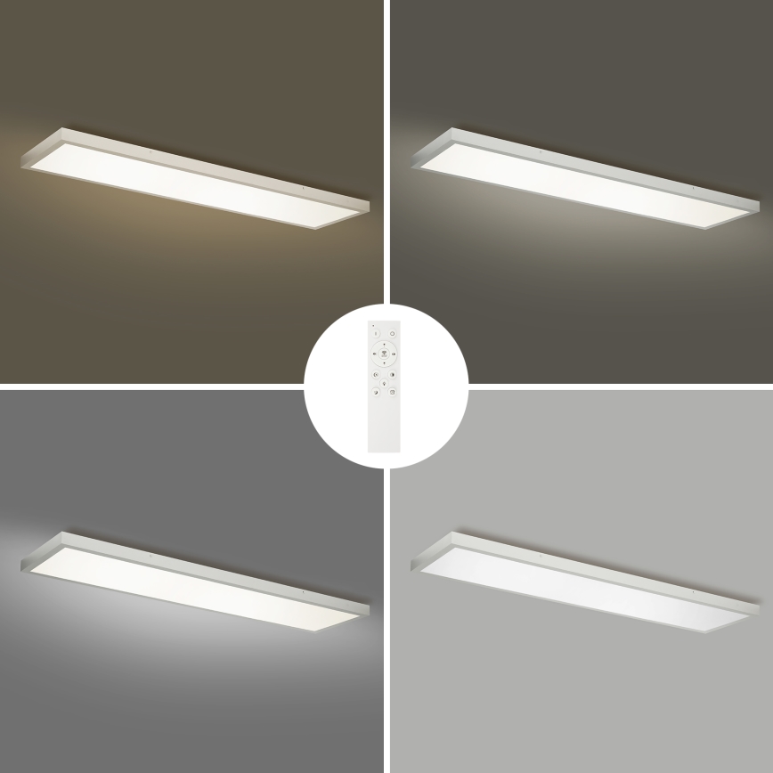 Brilagi - LED Димируем плафон за баня FRAME SMART LED/50W/230V 120x30 cm 3000-6000K IP44 сребрист + дистанционно управление