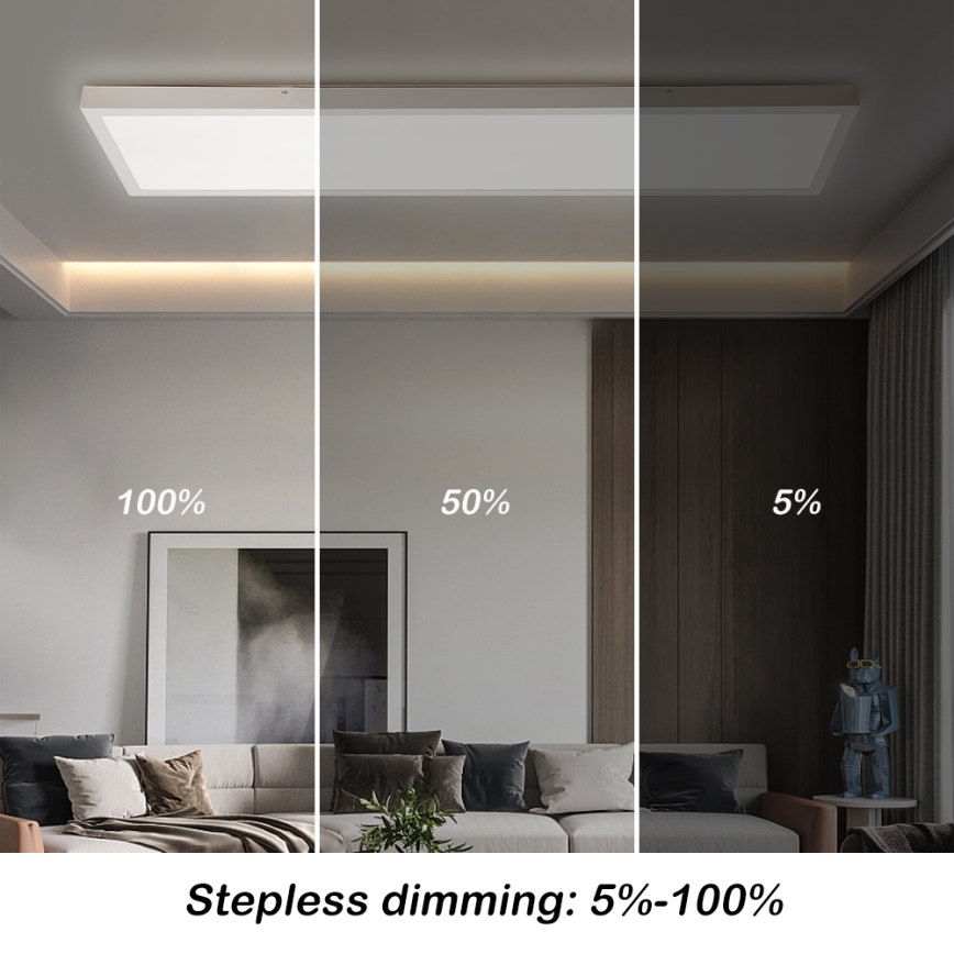 Brilagi - LED Димируем плафон за баня FRAME SMART LED/50W/230V 30x120 см 3000-6000K IP44 бял + дистанционно управление