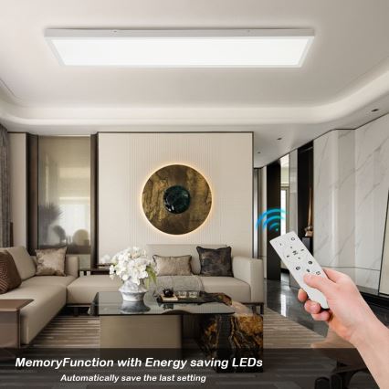 Brilagi - LED Димируем плафон за баня FRAME SMART LED/50W/230V 30x120 см 3000-6000K IP44 бял + дистанционно управление