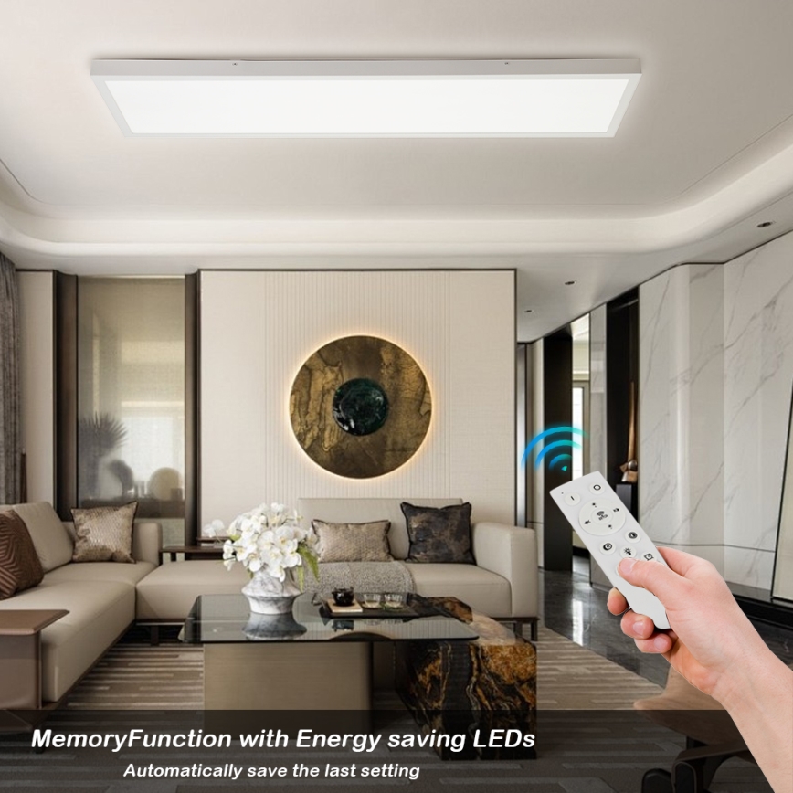 Brilagi - LED Димируем плафон за баня FRAME SMART LED/50W/230V 30x120 см 3000-6000K IP44 бял + дистанционно управление