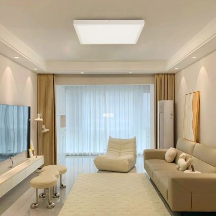 Brilagi - LED Димируем плафон за баня FRAME SMART LED/50W/230V 60x60 см 3000-6000K IP44 бял + дистанционно управление