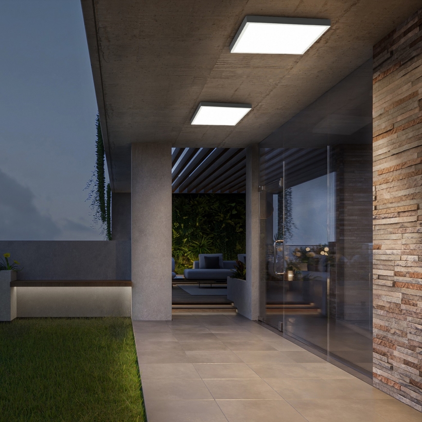 Brilagi - LED Димируем плафон за баня FRAME SMART LED/50W/230V 60x60 см 3000-6000K IP44 бял + дистанционно управление