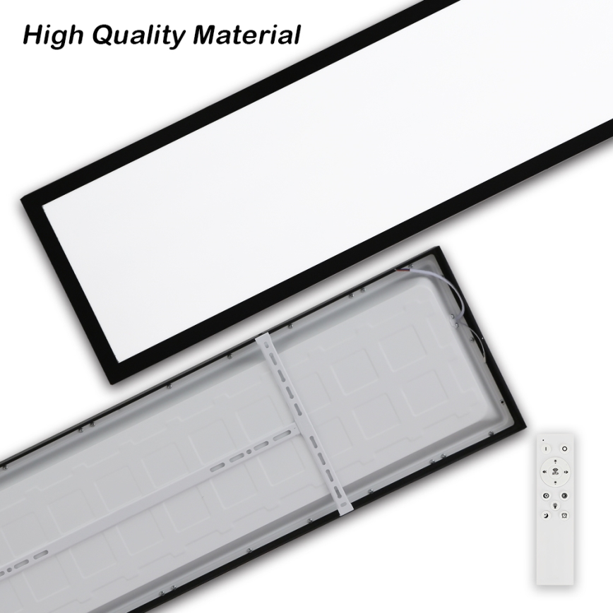 Brilagi - LED Димируем плафон за баня FRAME SMART LED/50W/230V 30x120 см 3000-6000K IP44 черен + дистанционно управление