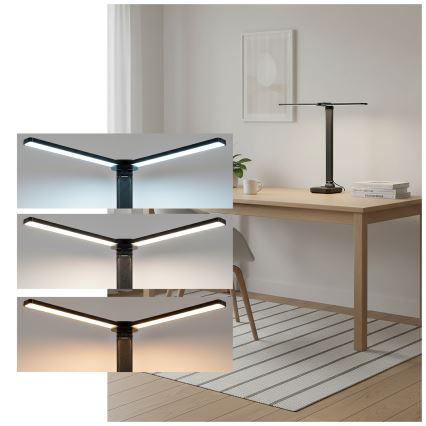 Brilagi - LED димируема настолна лампа MODO DUO LED/8W/5V 3000/4000/6500K черна