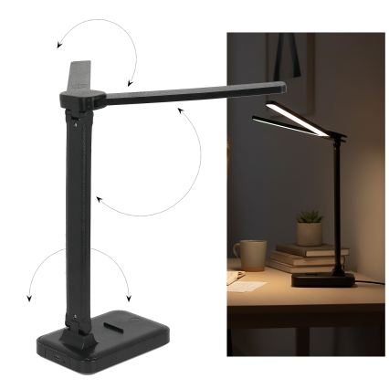 Brilagi - LED димируема настолна лампа MODO DUO LED/8W/5V 3000/4000/6500K черна