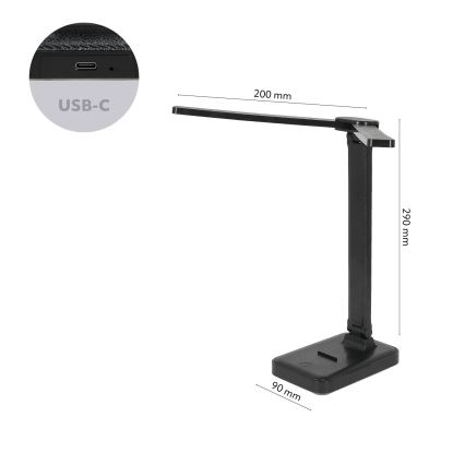 Brilagi - LED димируема настолна лампа MODO DUO LED/8W/5V 3000/4000/6500K черна