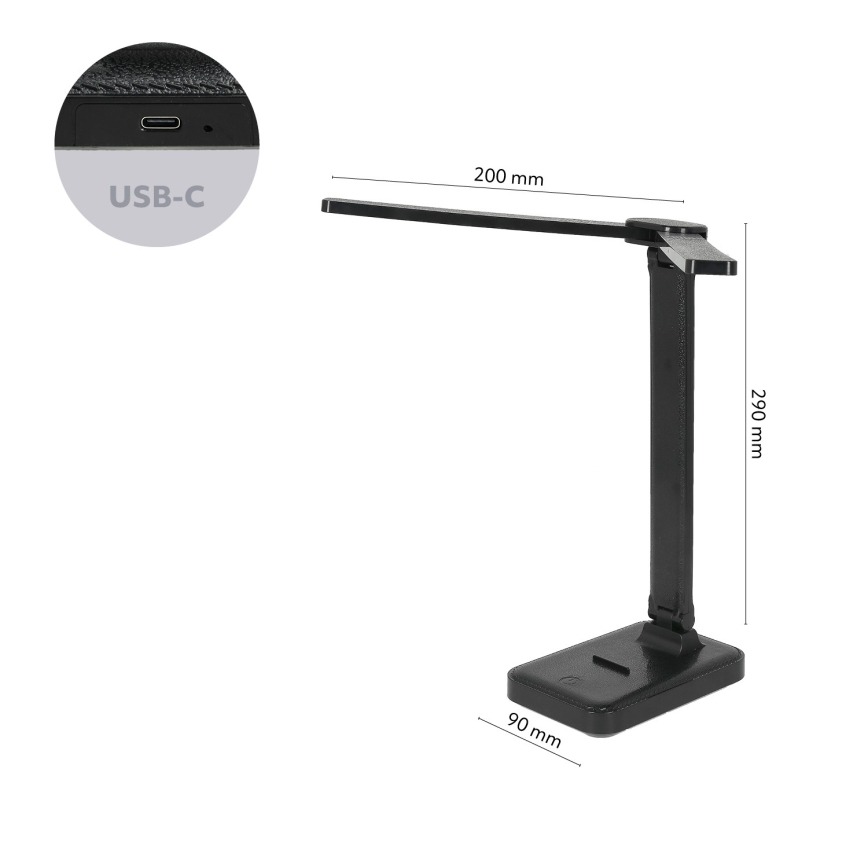Brilagi - LED димируема настолна лампа MODO DUO LED/8W/5V 3000/4000/6500K черна