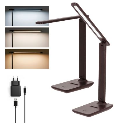 Brilagi - димируема LED настолна лампа MODO LED/7W/230V 3000/4000/6500K кафява